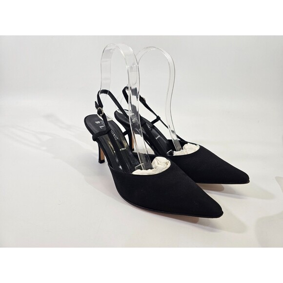 LM Women's 8 Something Bleu Lavorazione Artigiana Mule Slingback Heels Pumps EUC - Picture 1 of 12